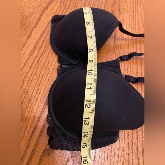 Victoria’s Secret Black Razorback Lace Front Clasp Bra 34DD - Picture 9 of 11